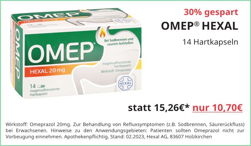 Omep Hexal 14 Hartkapseln für 10,70 €