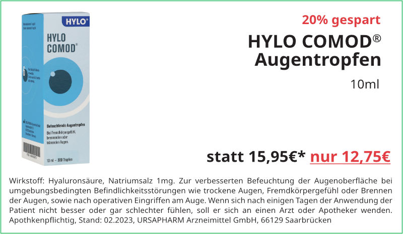 Hylo Comod Augentropfen 10ml für 12,75 €